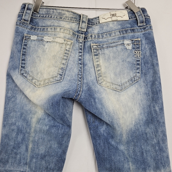 Rare hard to find Miss Me stone wash embroidered skinny jeans size 27 - Picture 12 of 15